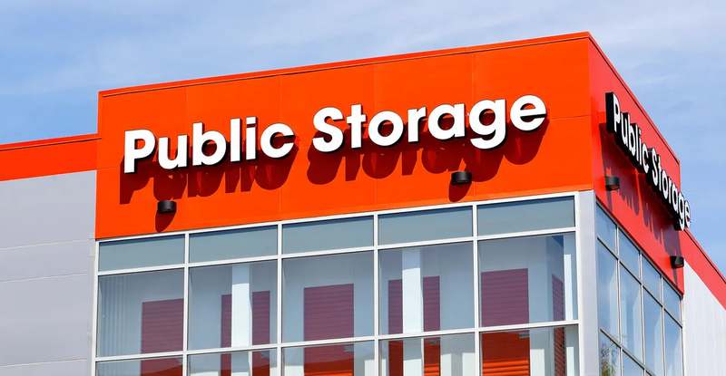 Public Storage sign and storage units